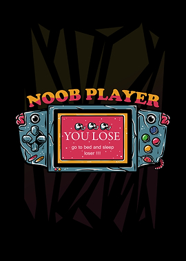 Noob Player Game Over Illustration