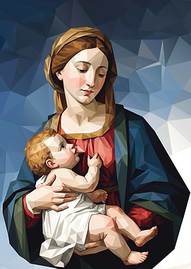 The Madonna del Latte Low poly