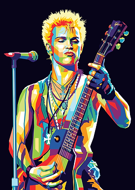 Billy Idol Colorful Pop Art Portrait