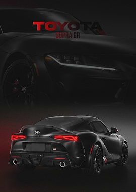 Black Toyota Supra GR Car