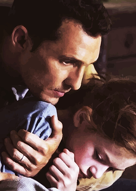 Emotional Embrace: Man Comforting Woman