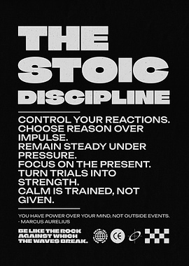 Stoic Discipline - Motivational Poster