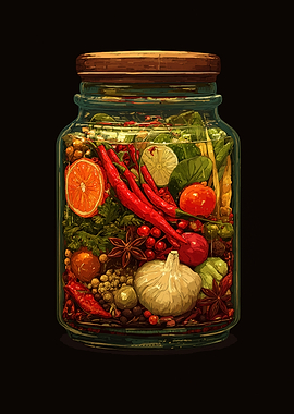 Pickled Spices in a Jar