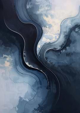 Silent Tides – Abstract Expression of Sadness