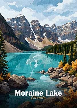 Moraine Lake Canada Landscape Art