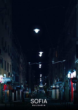 Sofia, Bulgaria at Night