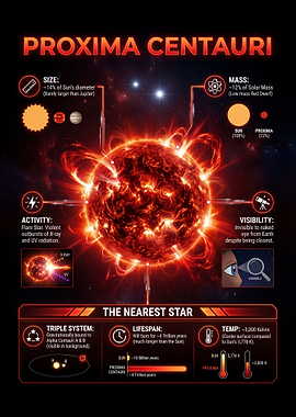 Proxima Centauri Star Infographic