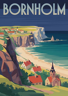 Bornholm Travel Poster