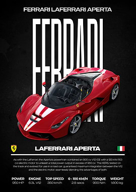 Ferrari LaFerrari Aperta Poster