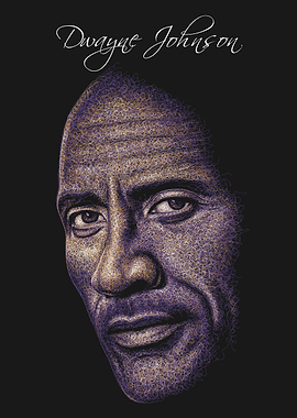 Dwayne Johnson Portrait Art