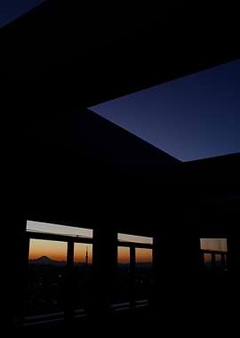 Tokyo Tower Sunset View from Window