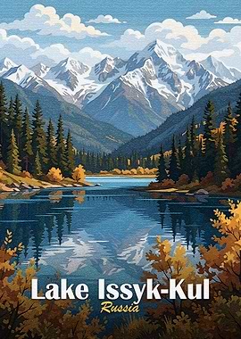 Lake Issyk-Kul, Russia Landscape Art