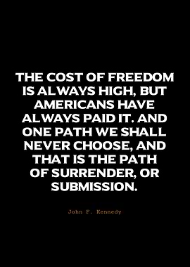 John F. Kennedy Freedom Quote