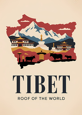 Tibet: Roof of the World Illustration