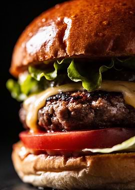 Delicious Burger Close-Up