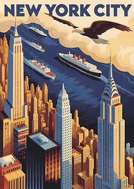 New York City Travel Poster
