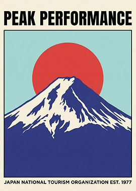 Peak Performance Japan Tourism Poster