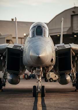 F-14 Tomcat Fighter Jet Close-Up
