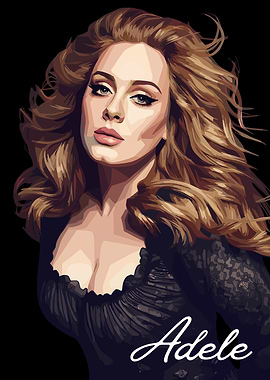 Adele Portrait Vector
