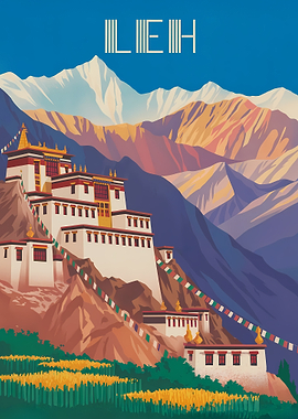 Leh Ladakh Travel Poster