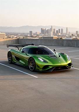 Green Koenigsegg Jesko in Los Angeles