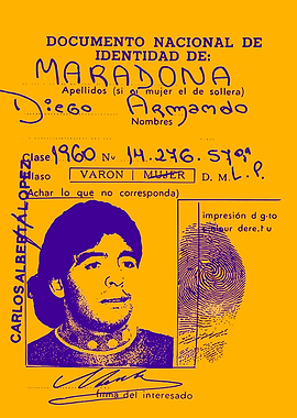 Maradona ID Card Art