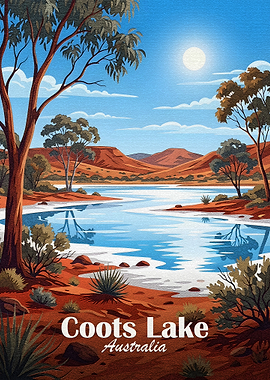 Coots Lake Australia Landscape Art