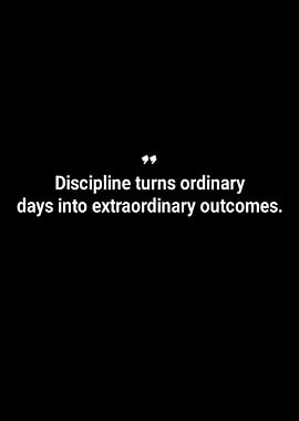 Discipline Quote on Black Background