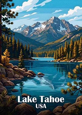 Lake Tahoe, USA Landscape Art
