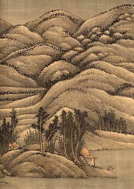 Chinese Mountains Landscape Painting Wang Hui