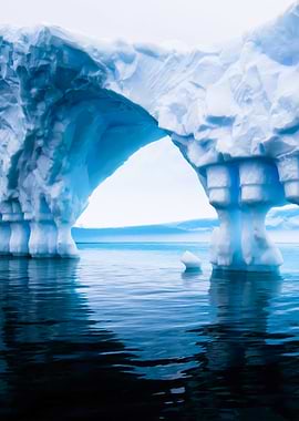 Iceberg Arch in Antarctica