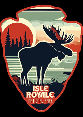 Vintage Isle Royale National Park, Retro National park
