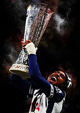 Bissouma Football Player with Trophy