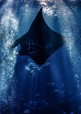 Manta Ray Underwater