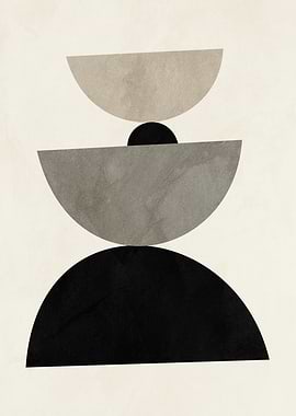 Abstract Geometric Shapes in Neutral Tones