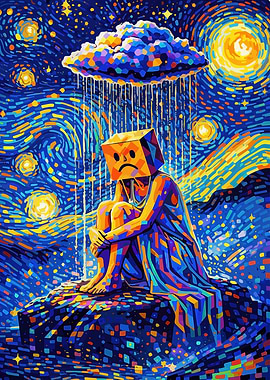 Sadness in a Starry Night