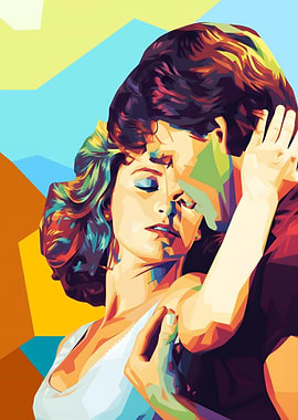 Romantic Embrace Pop Art Portrait