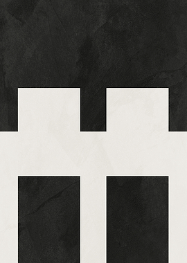 Abstract Black and White Geometric Design