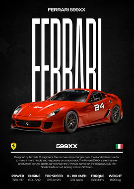 Ferrari 599XX Poster