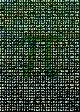 Digital Rain of Numbers