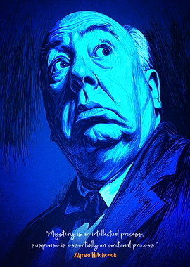 Alfred Hitchcock Art Poster