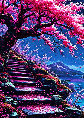 Cherry Blossom Path to Serenity