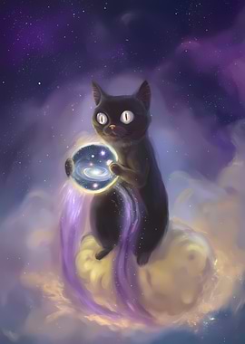 Cosmic Cat with Galaxy Orb