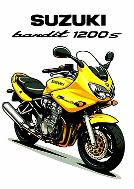 Suzuki Bandit 1200S Motorcycle Illustration