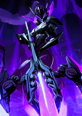 Futuristic Warrior with Energy Weapon