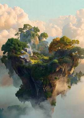 Floating Island in the Clouds