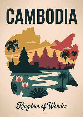 Cambodia: Kingdom of Wonder Travel Poster