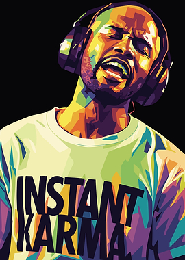 Frank Ocean with Headphones - Pop Art