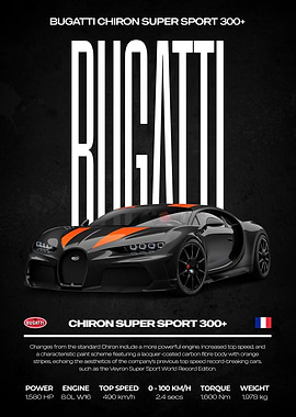 Bugatti Chiron Super Sport 300+ Poster