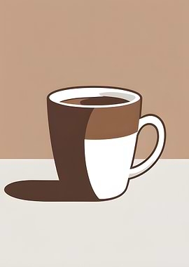 Minimalist Coffee Cup Illustration
